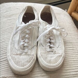 Vans Original Cream Mesh Knit Sneakers